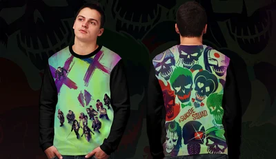 Свитшоты с полной запечаткой: Отряд самоубийц Suicide Squad